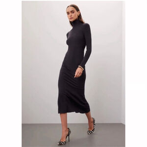Toccin Ribbed Knit Slimming Sweater Dress